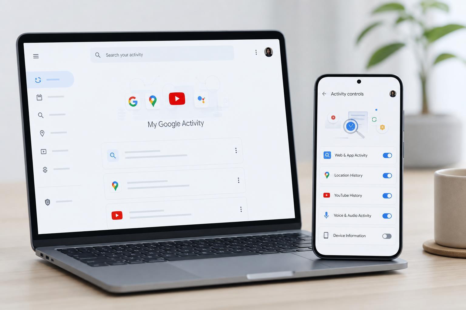 Manage Google Activity with Activity Controls