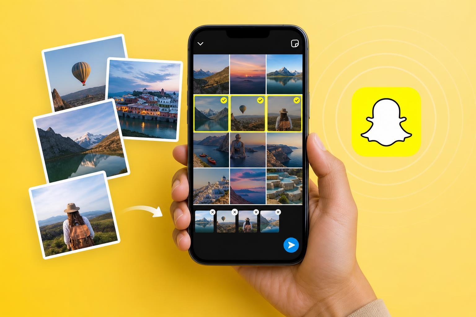 How to Post Multiple Camera Roll Photos to a Snapchat Story