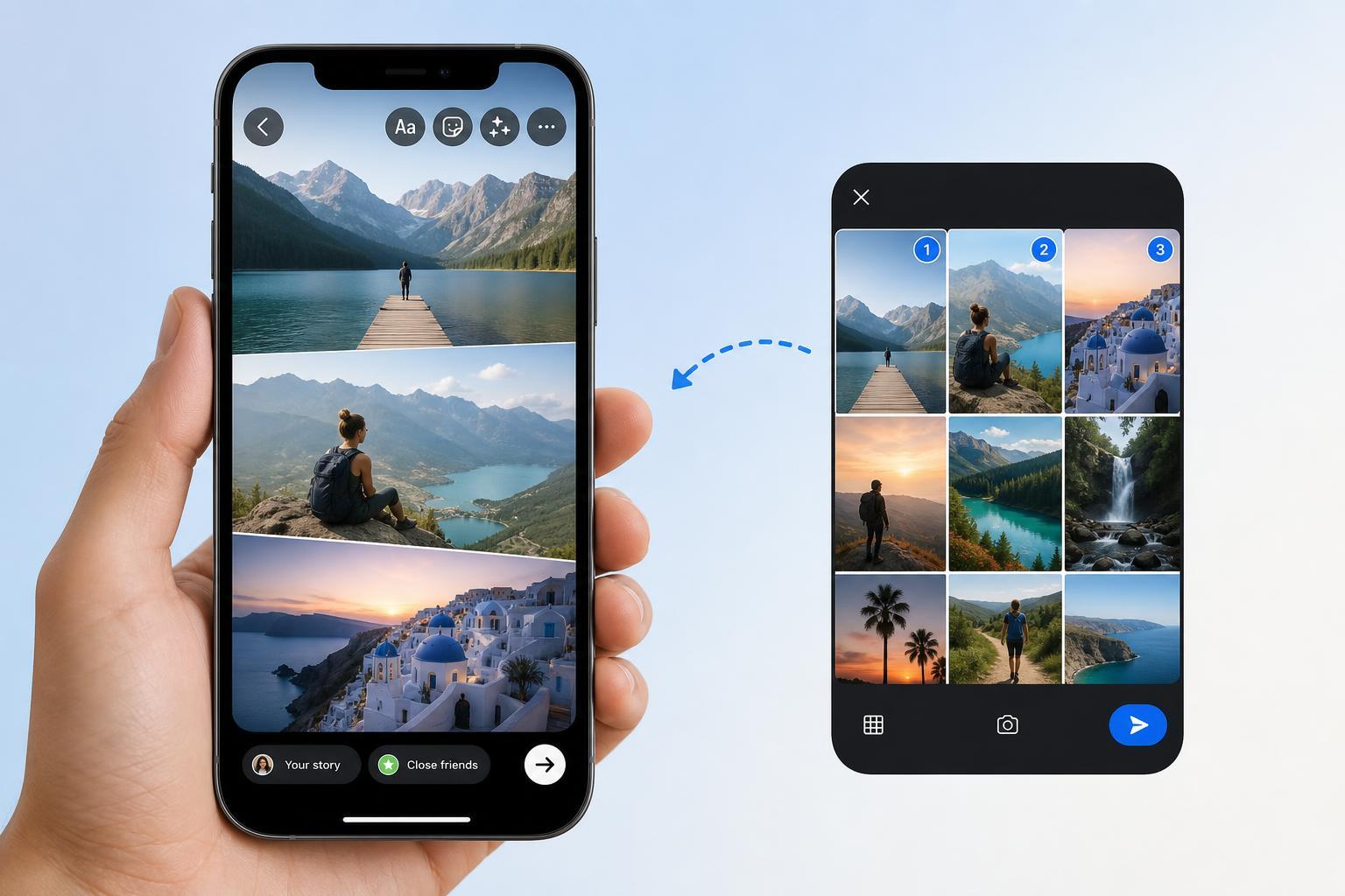 How to Add More Than One Photo to a Facebook or Messenger Story