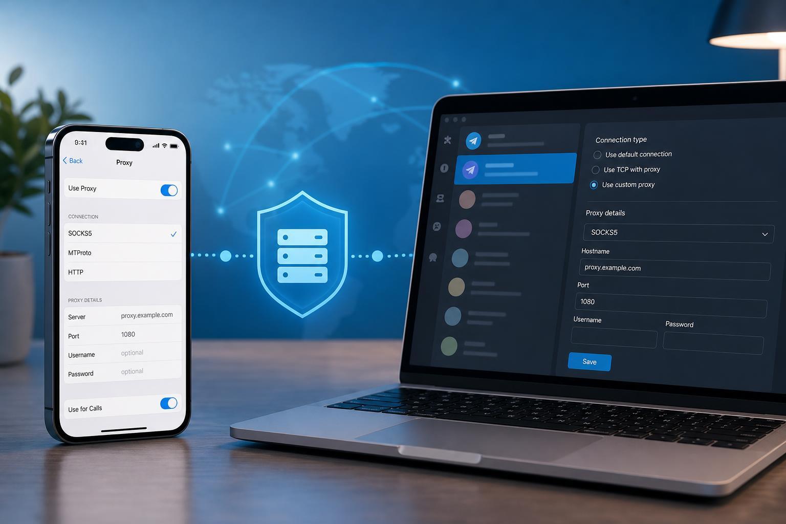 Setting Up a Proxy Connection in Telegram on Mobile and Desktop